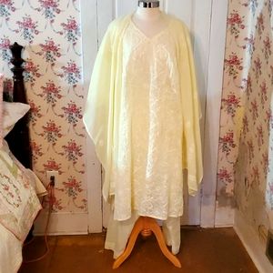 Indian Salwar Kameez Yellow Floral Beaded Embroidery Suit